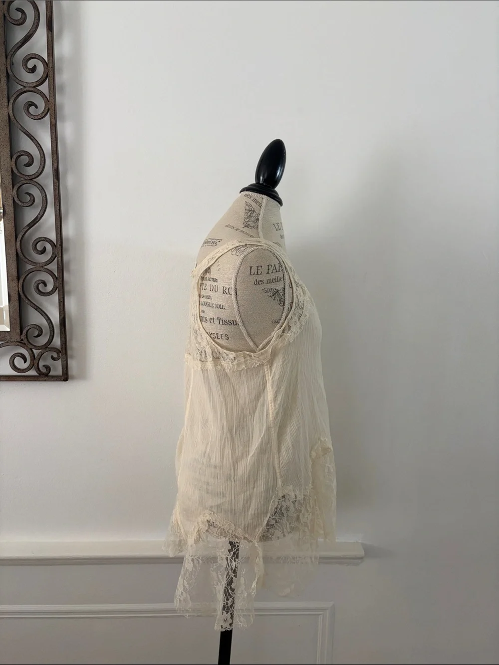 Free People Cream Lace V-Neck Camisole - Picture 2 of 3